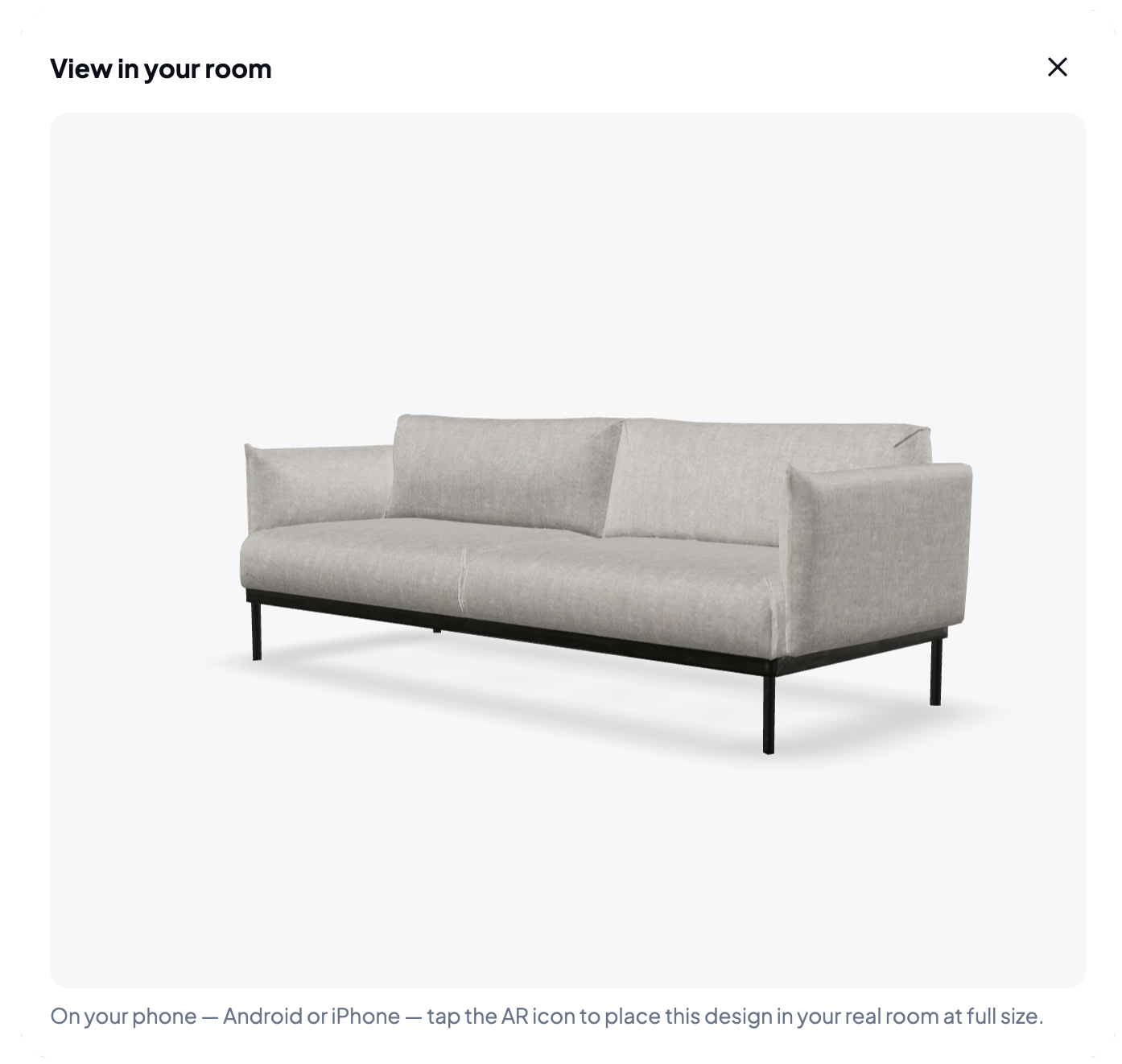 View your design in your real room with AR