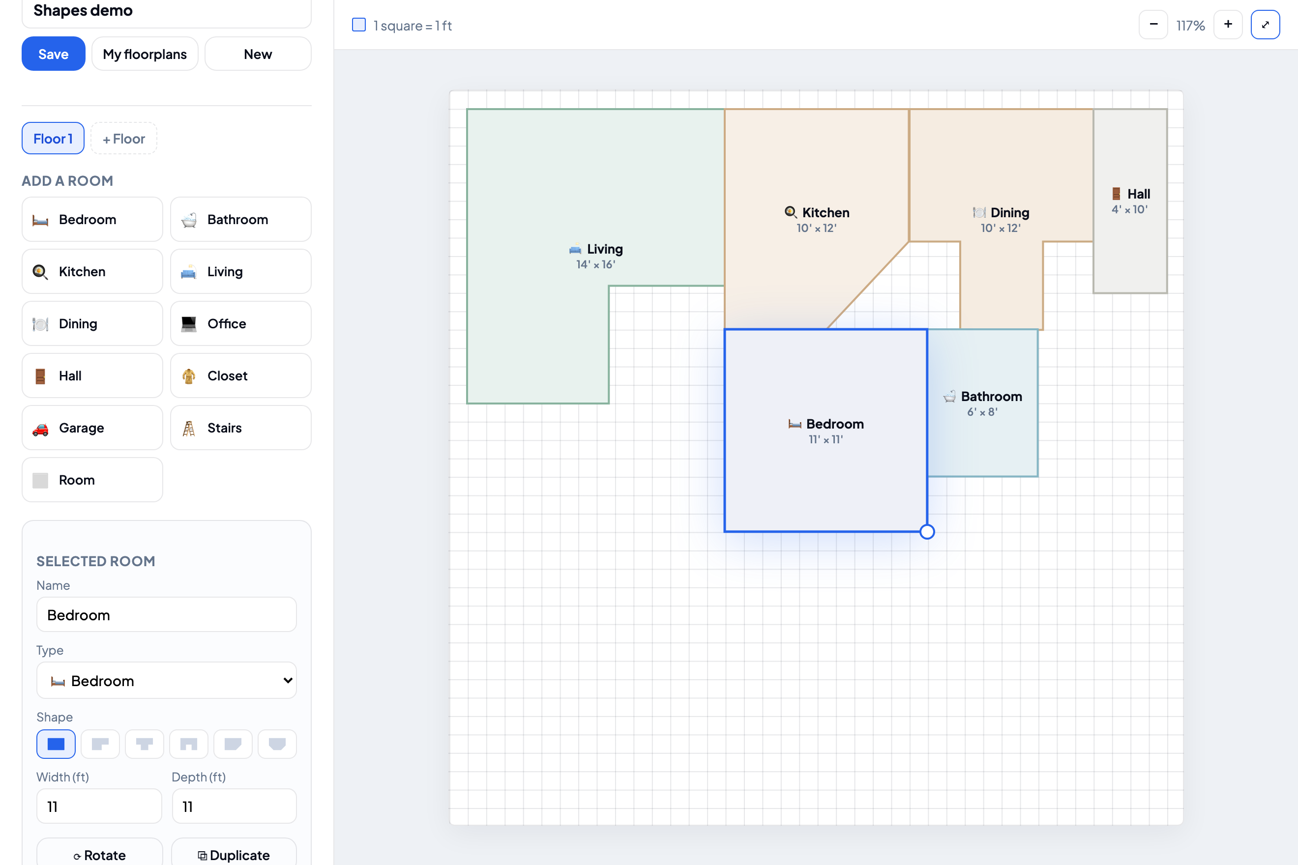 Drag-and-drop home planner